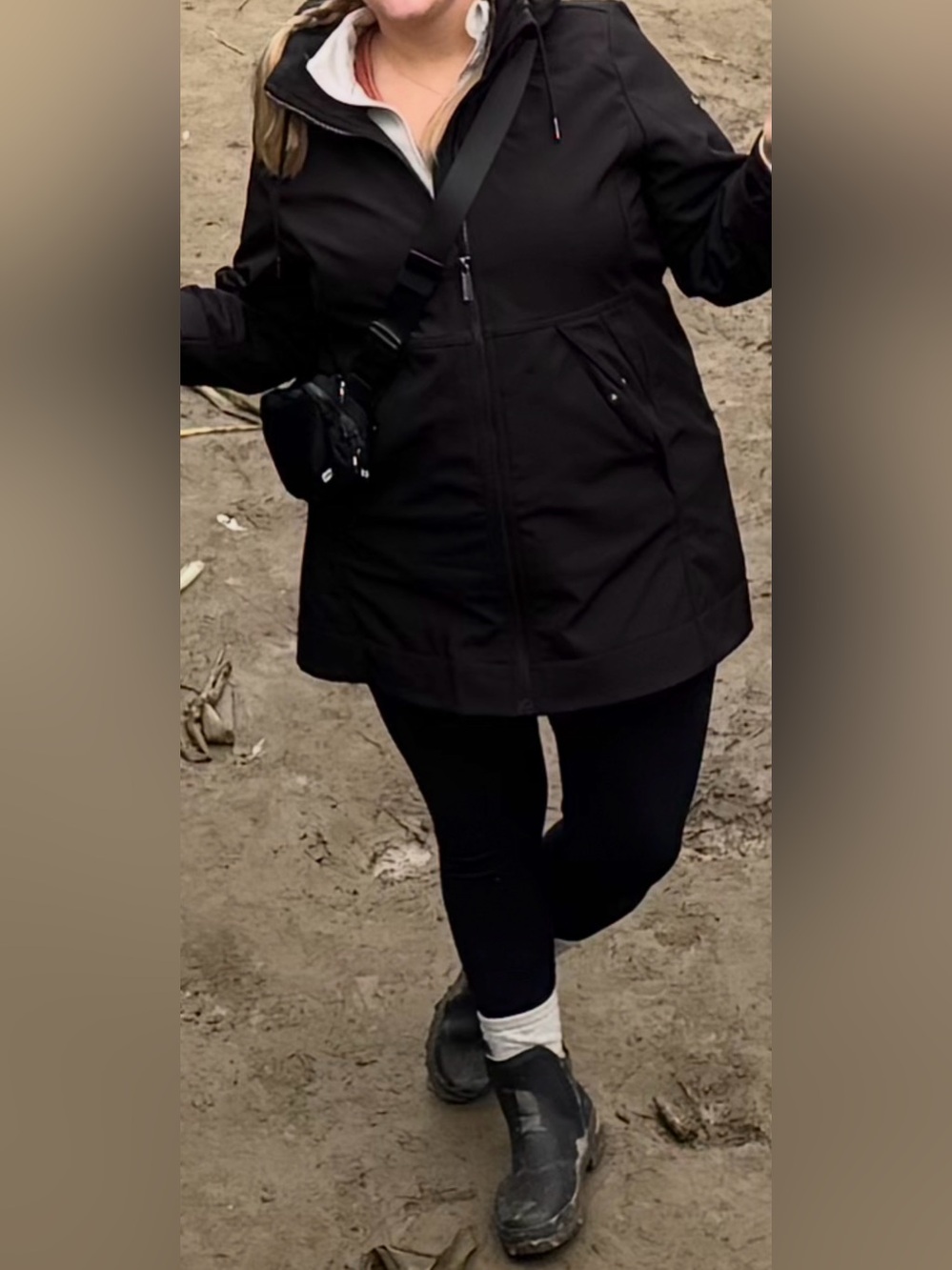 MICHEAL Micheal Kors anorak jacket, color black, size XL, foldable hood